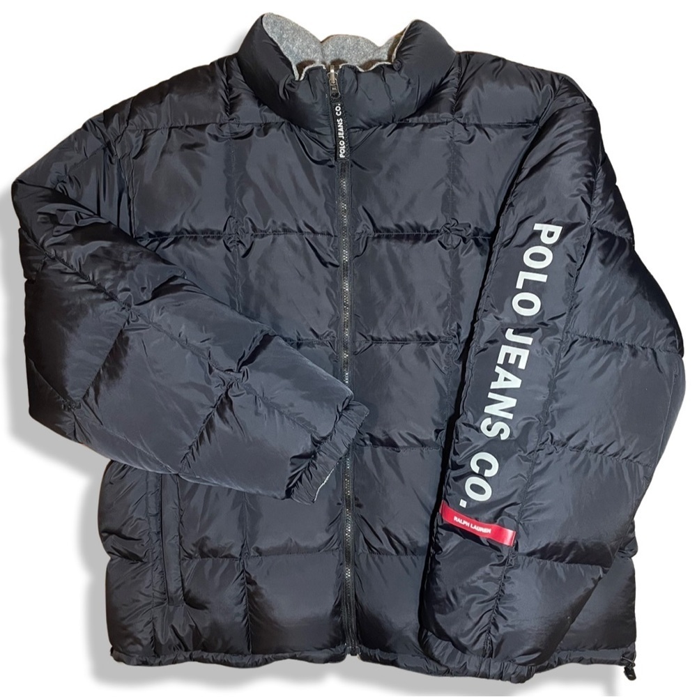 90s Ralph Lauren Polo Jeans Reversible Down Fill Puffer Jacket SIZE:XXL